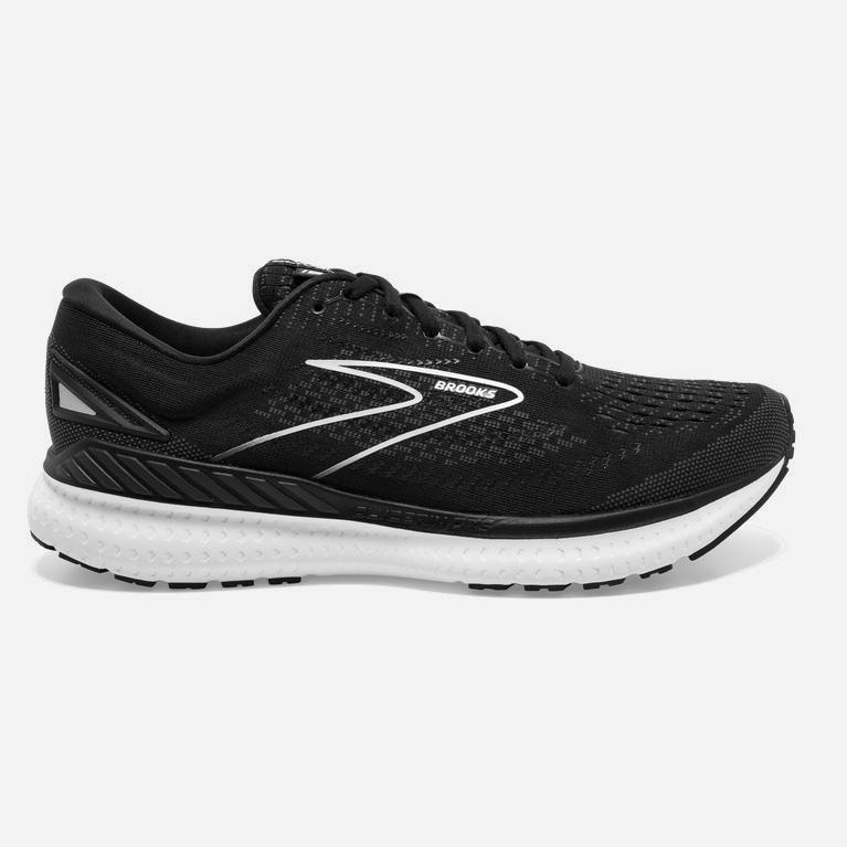 Tenis Brooks Glycerin Gts 19 Max Cushion - Zapatillas Para Correr En Asfalto Hombre - Negras / Blanc